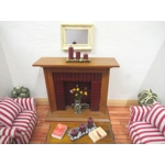 Dolls House Mirror Vintage Style Cream and Gold Colours Miniature Decor 1:12 Scale