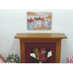 Dolls House Picture Seaside Town Miniature Wall Art Accessory 1:12 Scale