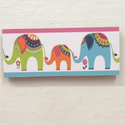 Dolls House Nursery Picture Elephants Miniature Wall Art 1:12 Scale