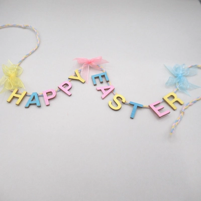 Dolls House Easter Garland Pink Yellow and Blue Miniature Decoration 1:12 Scale