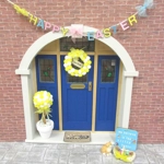 Dolls House Easter Garland Pink Yellow and Blue Miniature Decoration 1:12 Scale