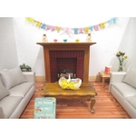 Dolls House Easter Garland Pink Yellow and Blue Miniature Decoration 1:12 Scale