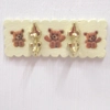 Dolls House Nursery Coat Hooks Bears Miniature Clothes Robe Towel Wall Rail 1:12 Scale