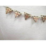 Dolls House Bunting Union Jack 9 Wood British Flags Miniature UK Decoration 1:12 Scale