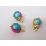 Dolls House Christmas Tree Decorations 12 Rainbow Gold Baubles 1:12th Scale Miniature Ornaments