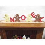 Dolls House Gingerbread Men with Noel Word 1:12th Scale Christmas Decoration