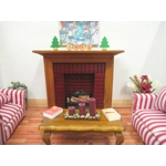 Dolls House Xmas Word with 2 Miniature Christmas Trees 1:12th Scale Decoration