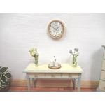 Dolls House Clock White Vintage Rose 1:12th Scale Miniature Decor