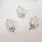 Dolls House Christmas Tree Decorations 12 Wine Red & Silver Miniature Glass Baubles 1:12th Scale