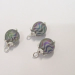 Dolls House Christmas Tree Decorations 6 Rainbow Silver Miniature Glass Baubles 1:12th Scale