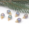 Dolls House Christmas Tree Decorations 6 Rainbow Gold Miniature Glass Baubles 1:12th Scale