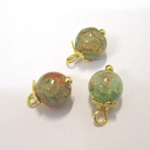 Dolls House Christmas Tree Decorations 12 Red Green Gold Glass Baubles 1:12th Scale