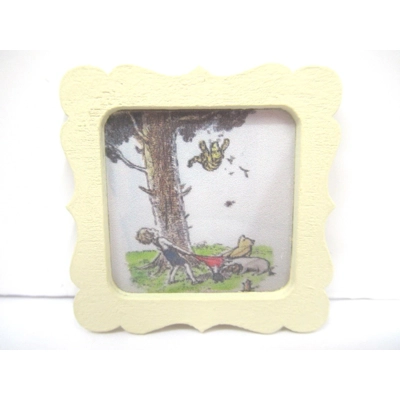 Dolls House Nursery Picture Winnie the Pooh and Friends Framed 1:12 Scale Miniature Wall Decor