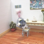 Dolls House Coat Rack Hooks Miniature Blue Clothes Robe Towel Wall Pegs Rail 1:12 Scale Accessory