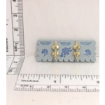 Dolls House Coat Rack Hooks Miniature Blue Clothes Robe Towel Wall Pegs Rail 1:12 Scale Accessory