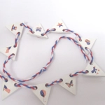 Dollhouse Pennant 4th July Garland Bunting Banner 9 Flags Miniature Decoration 1:12 Scale