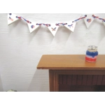 Dollhouse Pennant 4th July Garland Bunting Banner 9 Flags Miniature Decoration 1:12 Scale