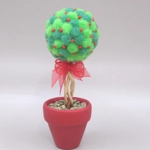 Dolls House Christmas Topiary Pom Pom Miniature Decoration 1:12th Scale