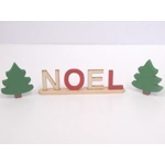 Dolls House Christmas Noel Word and Miniature Xmas Trees 1:12 Scale Ornament Decoration
