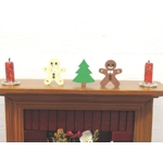 Dolls House Christmas Tree and Gingerbread Men 1:12th Scale Miniature Ornament