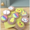 Dolls House Easter Cookies and Miniature Wood Board with 9 Mini Biscuits 1:12th Scale