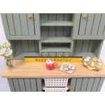 Dolls House Easter Cookies and Miniature Wood Board with 9 Mini Biscuits 1:12th Scale