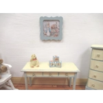 Dolls House Picture Peter Rabbit Blue Frame 1:12 Scale Miniature Nursery Wall Decor