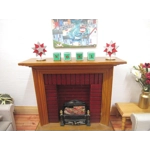 Dolls House Christmas Decoration Xmas Noel Letter Blocks Green and Silver 1:12 Scale