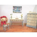 Dolls House Hat Red Floral Trim Satin Roses and Bow Miniature Accessory 1:12 Scale