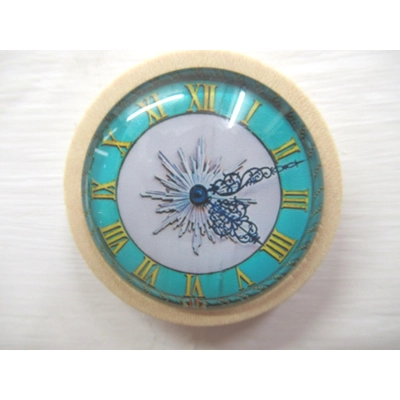 Dolls House Clock Blue in a Wooden Frame Miniature Accessories 1:12th Scale