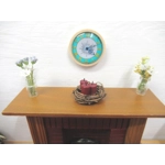 Dolls House Clock Blue in a Wooden Frame Miniature Accessories 1:12th Scale