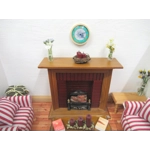 Dolls House Clock Blue in a Wooden Frame Miniature Accessories 1:12th Scale