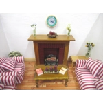 Dolls House Clock Blue in a Wooden Frame Miniature Accessories 1:12th Scale