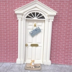 Dolls House Sign Gone Fishing Blue Wood Notice Miniature Accessories 1:12th Scale