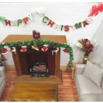 Dolls House Happy Christmas Bunting Miniature Decoration 1:12 Scale