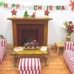 Dolls House Happy Christmas Bunting Miniature Decoration 1:12 Scale