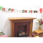 Dolls House Happy Christmas Bunting Miniature Decoration 1:12 Scale