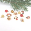 Dolls House Christmas Tree Decorations 12 Red Gold Miniature Baubles and Trinkets 1:12th Scale