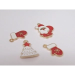 Dolls House Christmas Tree Decorations 12 Red Gold Miniature Baubles and Trinkets 1:12 Scale