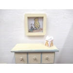 Dolls House Picture Winnie the Pooh and Piglet Miniature Nursery Decor 1:12 Scale
