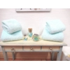 Dolls House Towels 4 Blue with Miniature Bath Salts and Ornament Jars 1:12th Scale