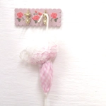 Dolls House Coat Rack Hooks Pink Roses Miniature Clothes Robe Towel Wall Pegs Rail 1:12 Scale Access