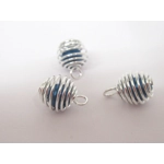 Dolls House Christmas Tree Decorations 12 Blue and Silver Miniature Baubles 1:12th Scale