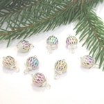 Dolls House Christmas Tree Decorations 8 Multi Colour Baubles Miniature Ornaments 1:12th Scale