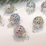 Dolls House Christmas Tree Decorations 8 Multi Colour Baubles Miniature Ornaments 1:12th Scale