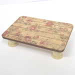 Dolls House Table Vintage Rose Coffee Occasional Lamp 7.5cm x 5cm Miniature Furniture 1:12 Scale