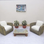 Dolls House Table Hand Decorated Handmade Low Coffee Occasional Miniature Furniture 1:12 Scale