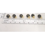 Dolls House Christmas Tree Decorations 6 Hand Decorated Black Gold Miniature Baubles  1:12th Scale