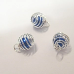 Dolls House Christmas Tree Decorations 12 Royal Blue Silver Miniature Baubles and Stars 1:12th Scale