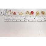 Dolls House Christmas Tree Decorations 12 Red Gold Miniature Baubles and Trinkets 1:12th Scale